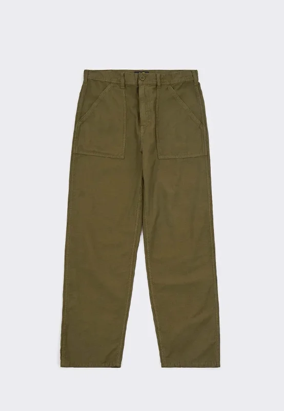 Fat Pant - Olive Sateen High-Waist Jogger Pants