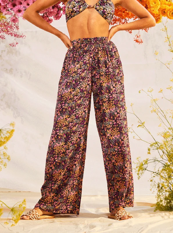Forever And A Day Lightweight Pants - Anthracite Floral Daze Comfortable Maternity Pants