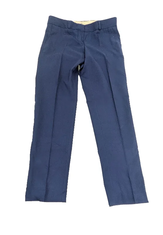 GANT Women's Medieval Blue Canvas Smarty Pants 414803 Chic Wool Trousers