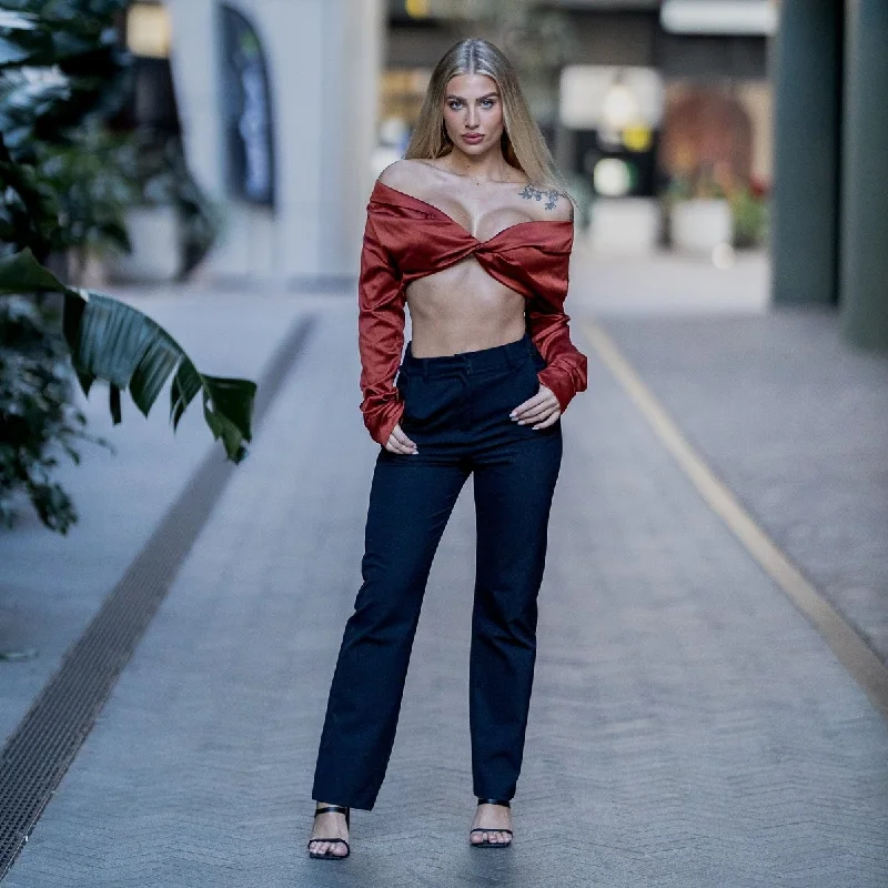 Impact Straight Leg Pants - Black Modern Bootcut Pants