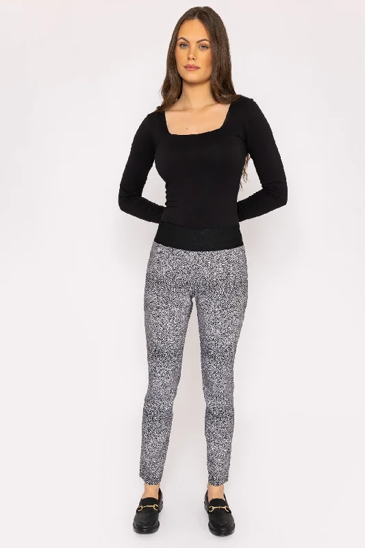 Jacquard Pant in Animal Print Formal Slim Pants
