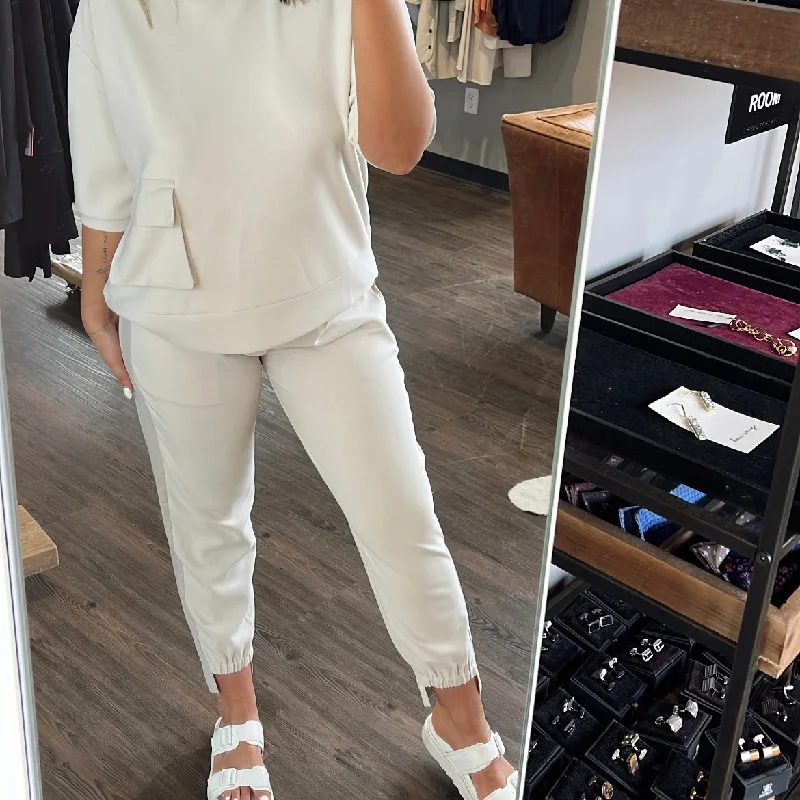 Joh katie knit crepe pants Trendy Wide-Leg Pants