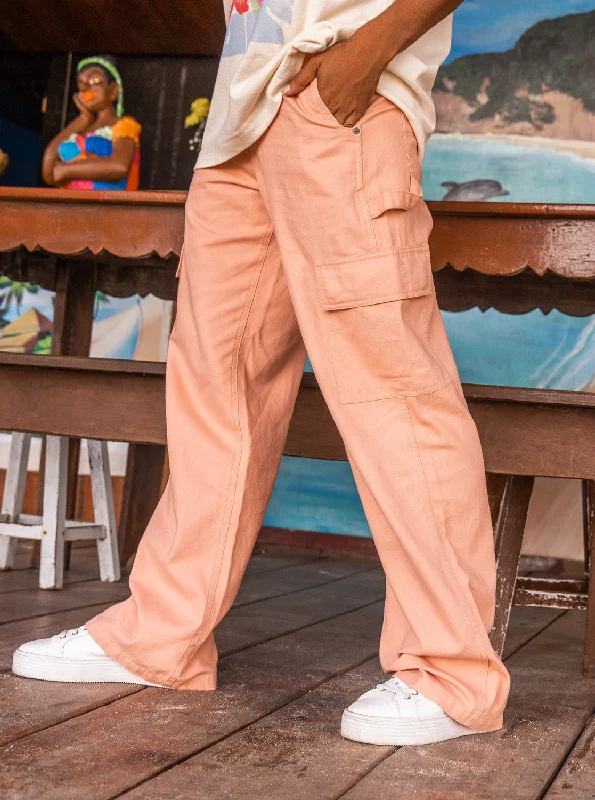 Lefty Cargo Pants - Cafe Creme Trendy Tapered Pants