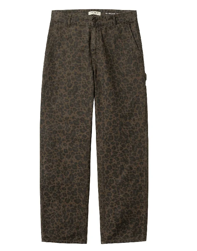 Pant woman I034250 2MUGD W LEO CAMO CARHARTT WIP Sleek Black Pants