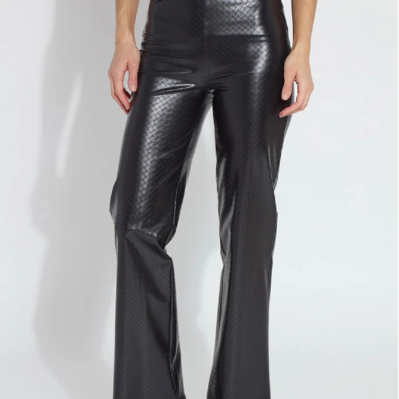 Lyssé Black Wicker Texture Pants Fashionable Jogger Pants