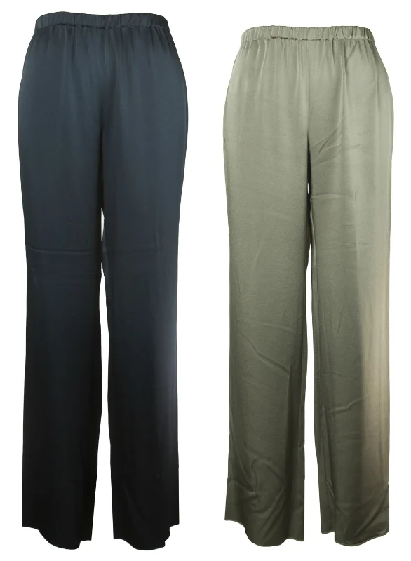 MARINA RINALDI Women's Rodolfo Classical Unhemmed Pants $440 NWT Cozy Fitted Pants