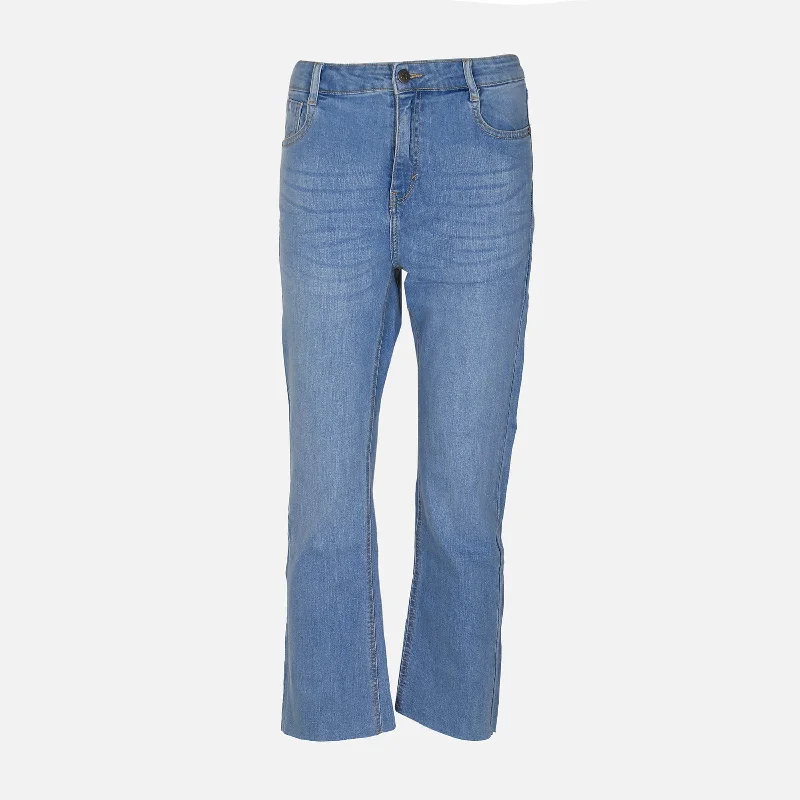 LADIES DENIM PANT Trendy High-Waist Trousers