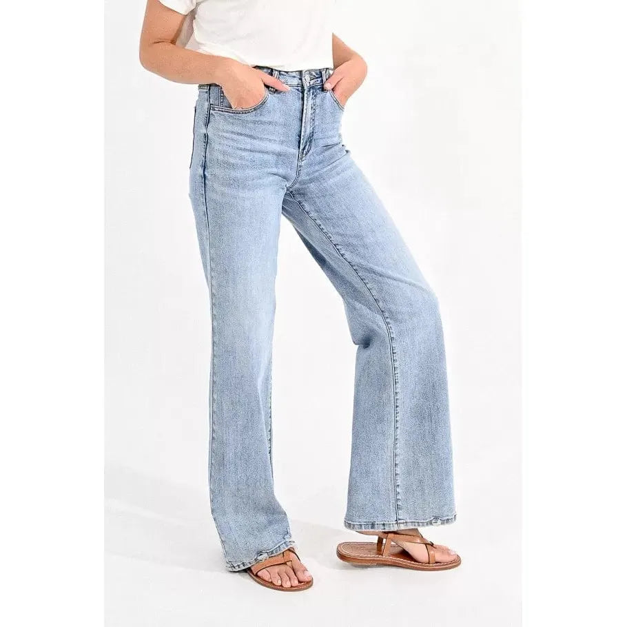 Molly Bracken Jamie Wide Leg Denim Pant Lightweight Jogger Pants