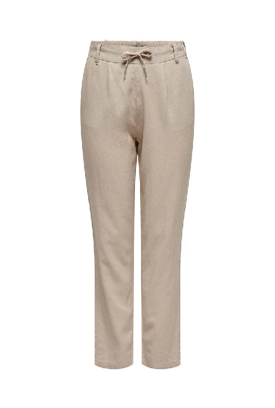ONLY CARO POPTRASH LINEN PANTS Soft Stretch Leggings