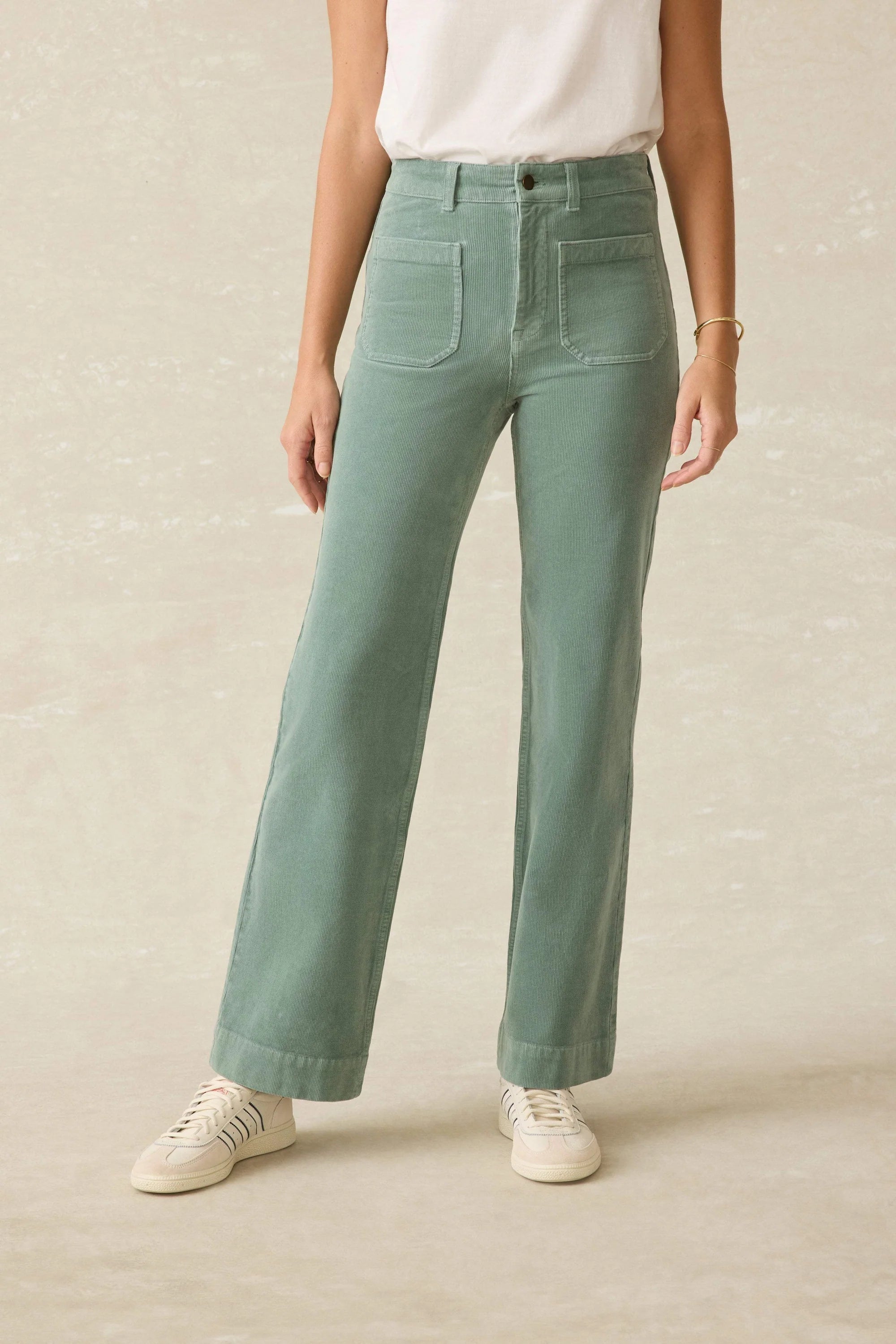 FAHERTY Softstretch Cord Patch Pocket Pant Elegant Palazzo Trousers