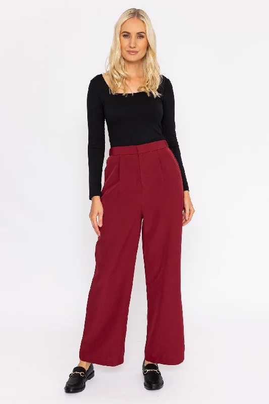 Rubix Pant in Burgundy Elegant Dress Pants