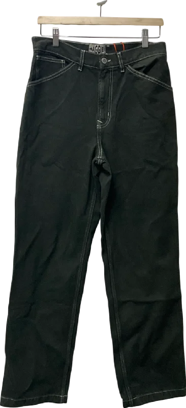 Superdry Green Contrast Carpenter Pants W26 Comfy High-Waist Jeans