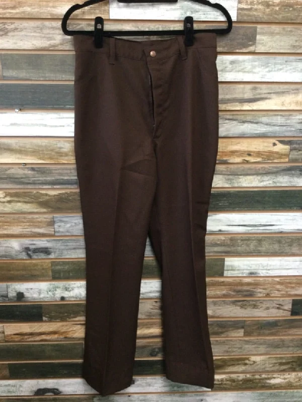 USED Lady DJ Western Show Pants  Brown Soft Stretch Pants