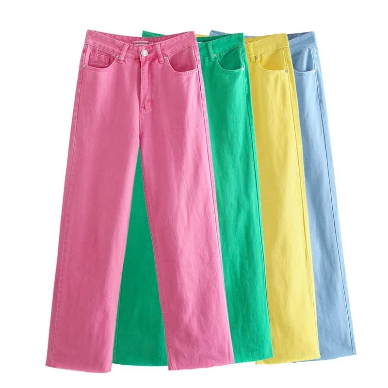 Woman Vintage Wide Leg Pants Wide-Legged Palazzos