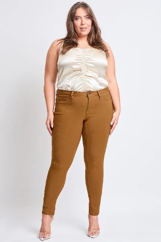 Women´s Plus Hyperstretch Skinny Pants, Cider Slim-Fit Khaki Pants