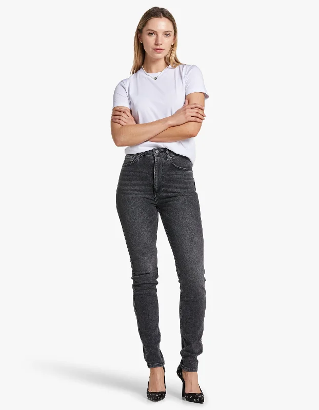 Beck Jean - Iron Grey Chic Cropped Jeans