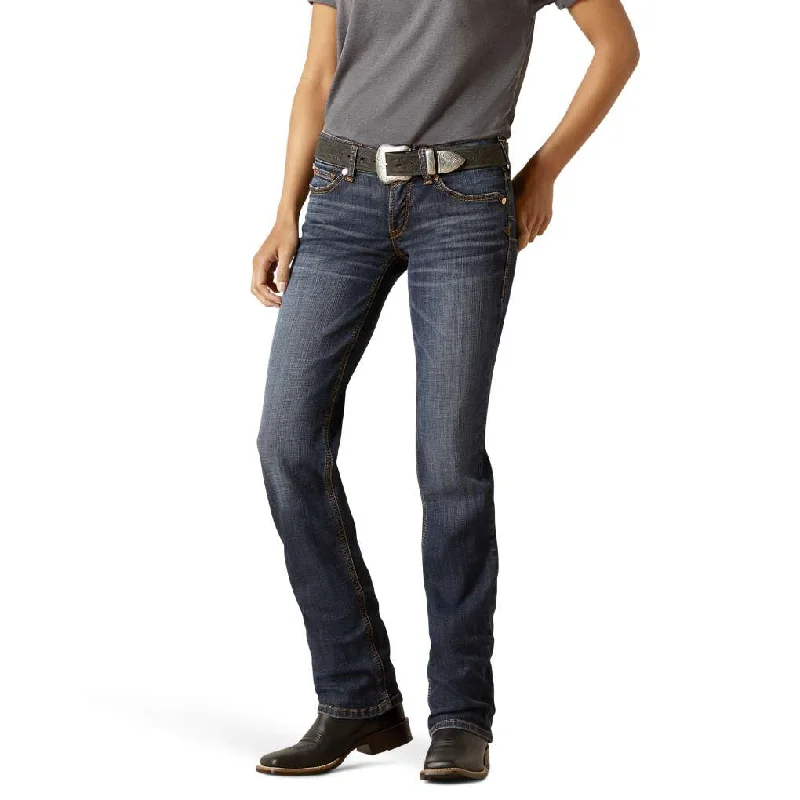 Ariat Ladies Charly Florida Regular Low Rise Straight Jeans Trendy Layered Pocket Jeans