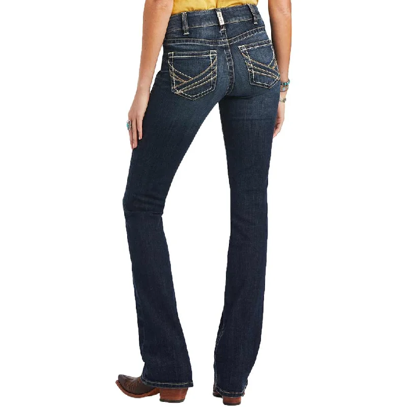 Ariat Women's R.E.A.L. Perfect Rise Lexie Bootcut Jeans Comfortable Dark Wash Jeans