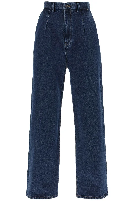LOULOU STUDIO attu oversized jeans Stylish Shredded Denim Jeans