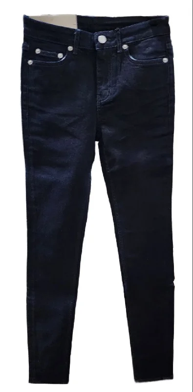 BLK DNM Women's Blue High Rise Slim Fit Skinny Cotton Jeans 22 Size 26x32 NWT Fashionable Slouchy Fit Jeans BLK DNM Women's Blue High Rise Slim Fit Skinny Cotton Jeans 22 Size 26x32 NWT Fashionable Slouchy Fit Jeans