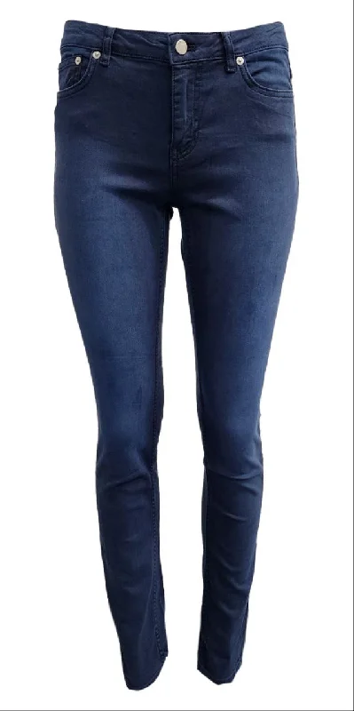 BLK DNM Women's Meadow Blue Low Rise Slim Fit Stretchy Skinny Jeans NWT Comfortable Straight-Legged Denim