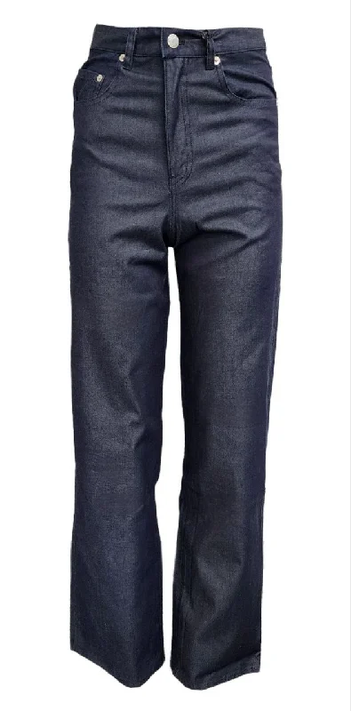 BLK DNM Women's Mlbry Blue Stright fit Wide Leg Pleated Cotton Jeans 26x34 NWT Trendy Skinny High-Waist Jeans BLK DNM Women's Mlbry Blue Stright fit Wide Leg Pleated Cotton Jeans 26x34 NWT Trendy Skinny High-Waist Jeans