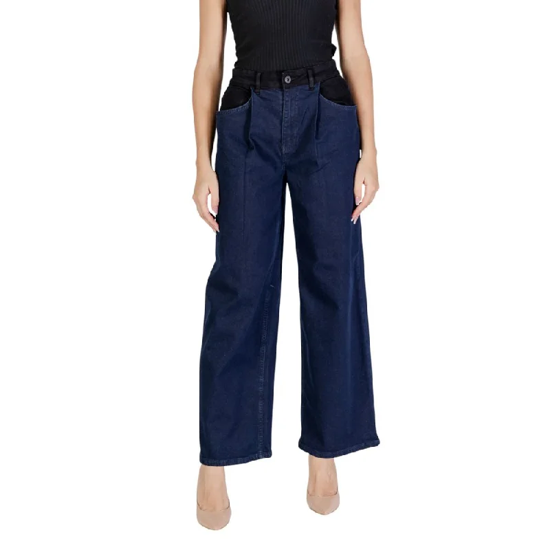 Blue Cotton Jeans & Pant Casual Bootcut Ripped Jeans