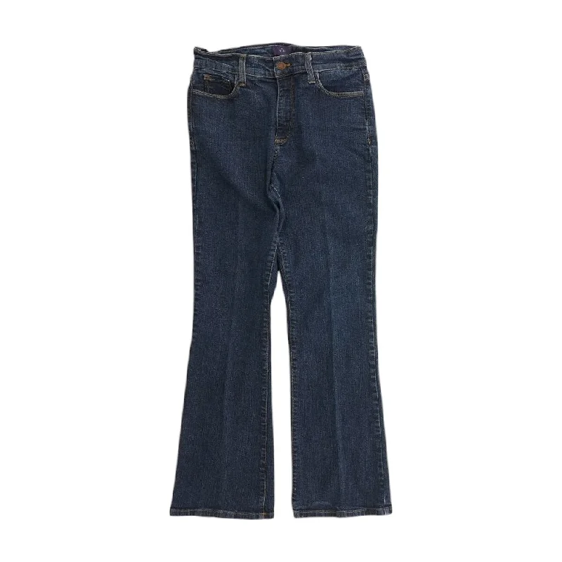 Blue Solid Jeans Casual High-Waisted Bootcut Jeans