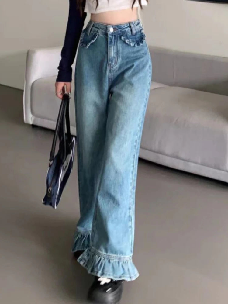 DressBetty - 2024 Casual Grunge Baggy Oversized Jeans Trendy Wide-Leg High-Waist Denim DressBetty - 2024 Casual Grunge Baggy Oversized Jeans Trendy Wide-Leg High-Waist Denim