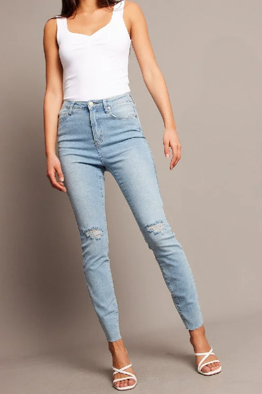 Denim Skinny Jean High Rise Stylish High-Waisted Denim