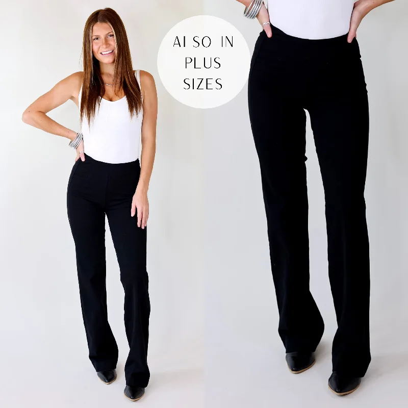 Lyssé | Denim Wide Leg Trouser Jeans in Black Stylish Acid-Wash Jeans