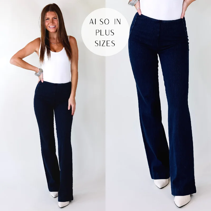 Lyssé | Denim Wide Leg Trouser Jeans in Indigo Stylish Slim Fit Denim