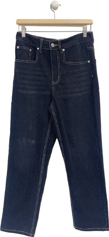 House of Sunny Black State of Mind Jeans UK XS Cozy Relaxed Fit Denim Jeans