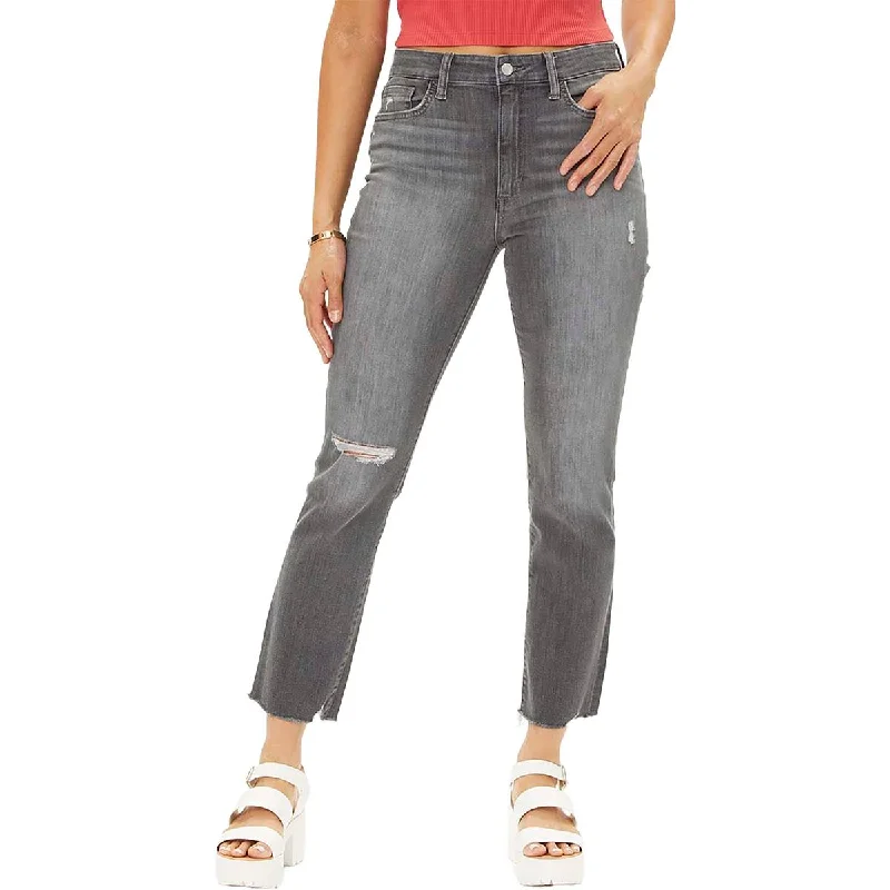 Joe's Womens Straight Leg Distressed Ankle Jeans Comfortable Stretch Fit Jeans