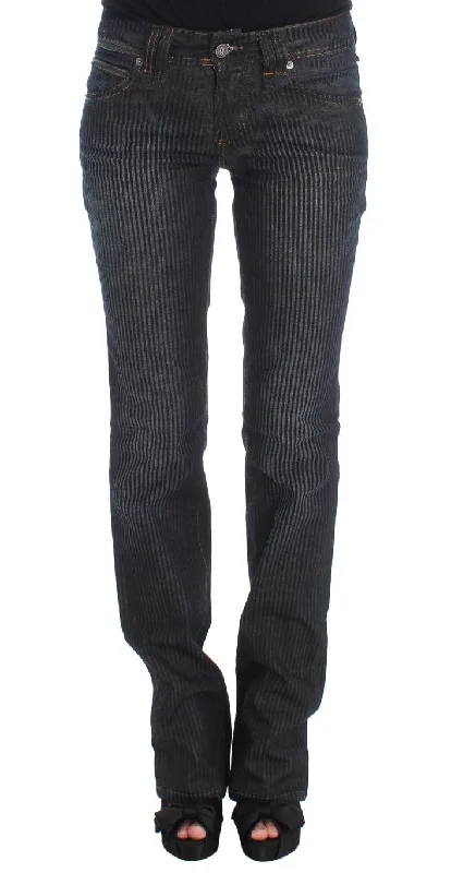 John Galliano Chic Slim Fit Bootcut Designer Jeans Comfortable Flare Leg Jeans