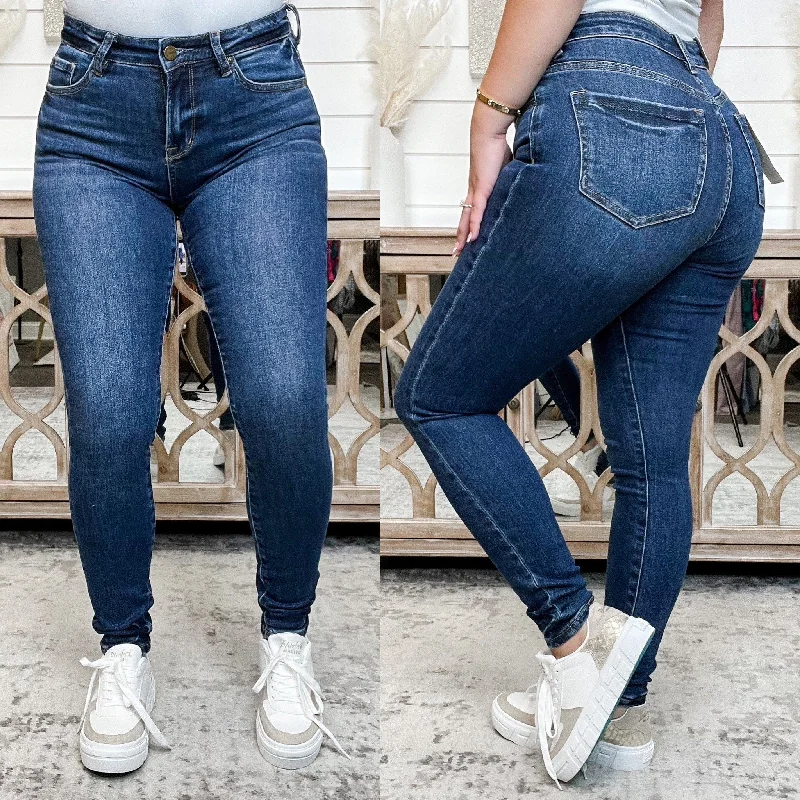 Mila High Rise Mica Skinny Blue Jeans Comfortable Jogger Style Jeans