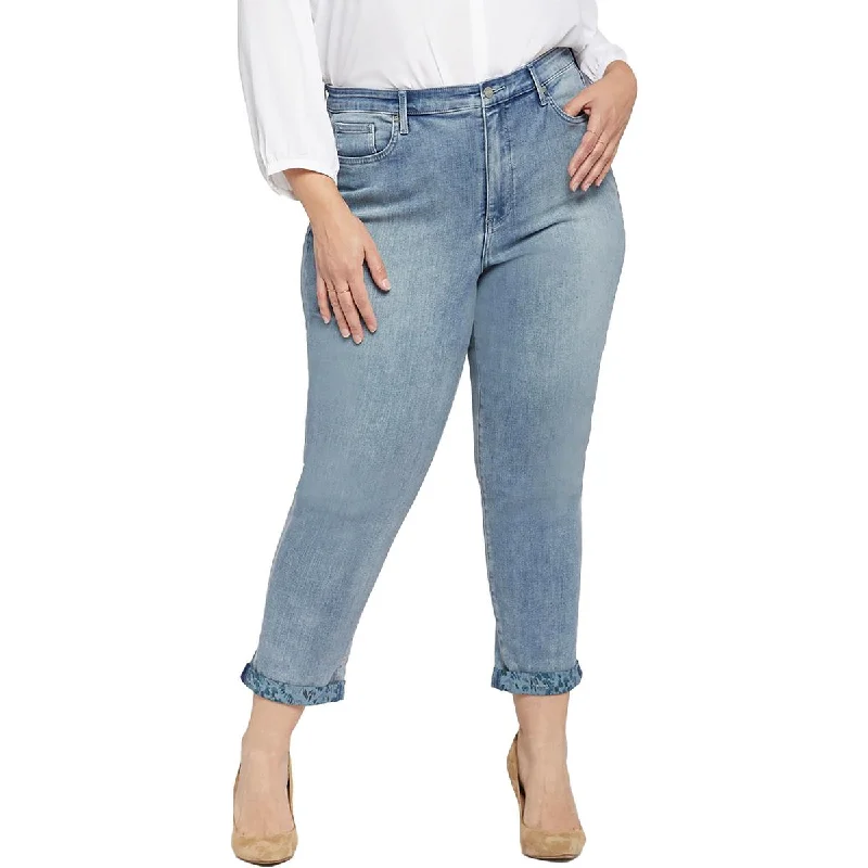 NYDJ Womens Plus Margot Girlfriend Slimming Printed Cuff Skinny Jeans Classic Slim Fit Jeans NYDJ Womens Plus Margot Girlfriend Slimming Printed Cuff Skinny Jeans Classic Slim Fit Jeans