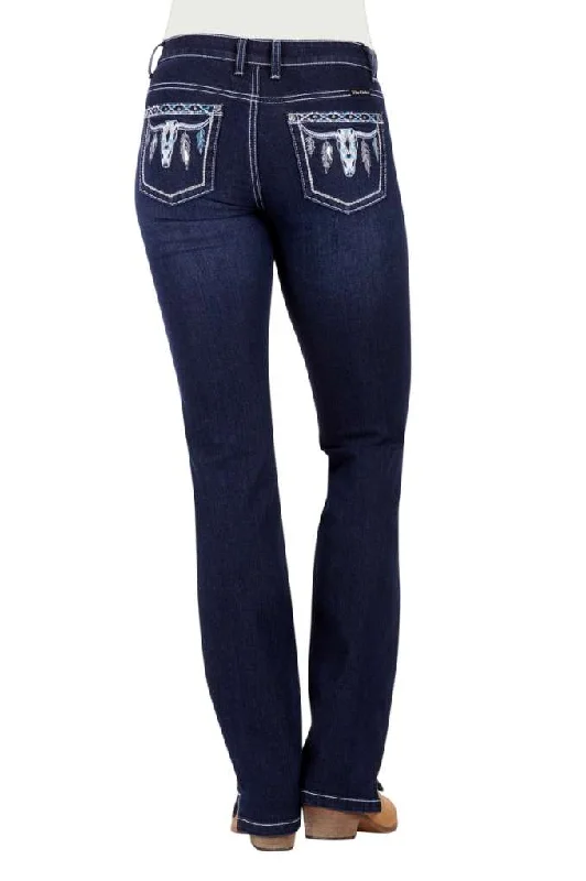 Pure Western Ladies Raina Straight Leg Jeans Cozy Tencel Blend Denim Jeans