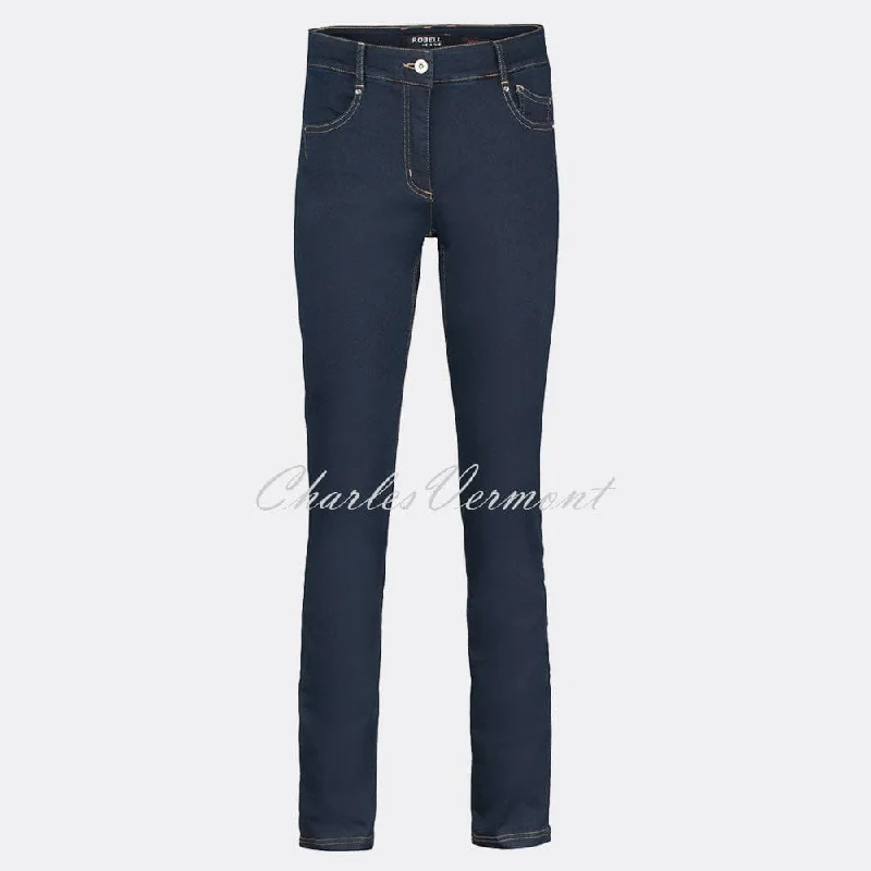 Robell Elena Full Length Jean 51455-5448-69 (Dark Blue) Comfortable Straight-Legged Denim Robell Elena Full Length Jean 51455-5448-69 (Dark Blue) Comfortable Straight-Legged Denim