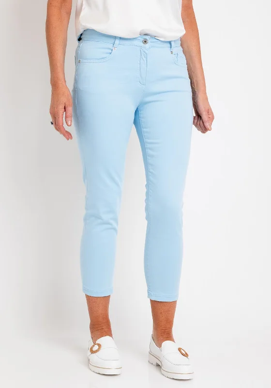 Robell Elena 09 Slim Leg Jeans, Sky Blue Comfortable Stretch Fit Jeans