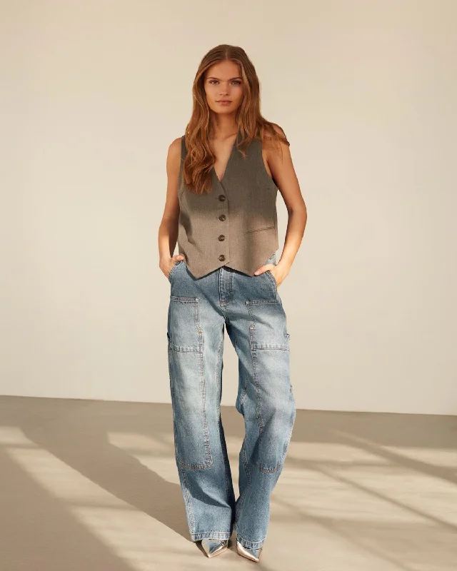 ALLICIASW JEANS - Dark denim blue Comfortable Mid-Rise Jeans