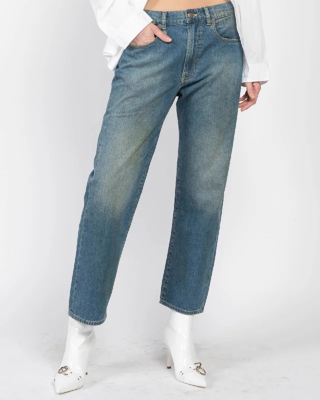 Boyfriend Jeans Trendy Wide-Legged High-Waist Jeans