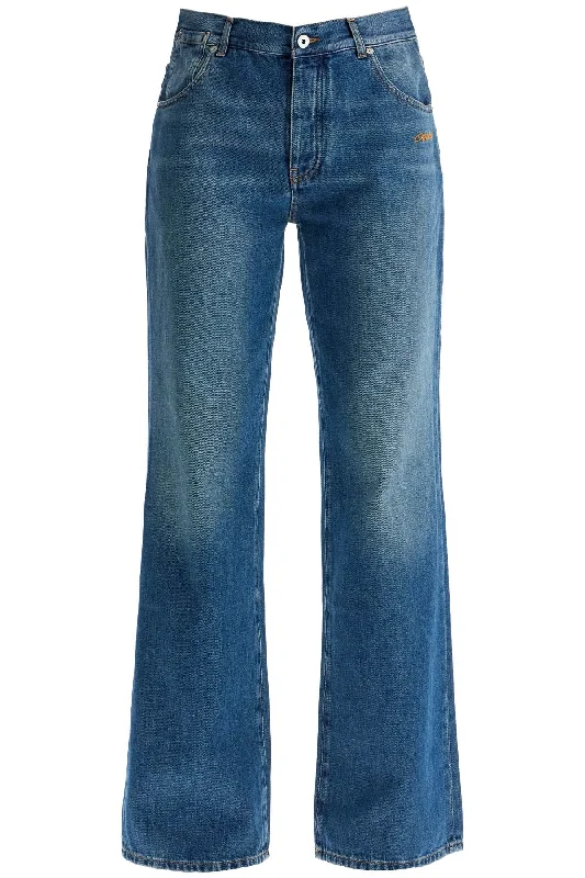 OFF-WHITE wide leg jeans Casual Loose Fit Jeans