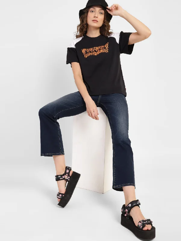 Women's Bootcut Jeans Trendy Pleated Waist Jeans