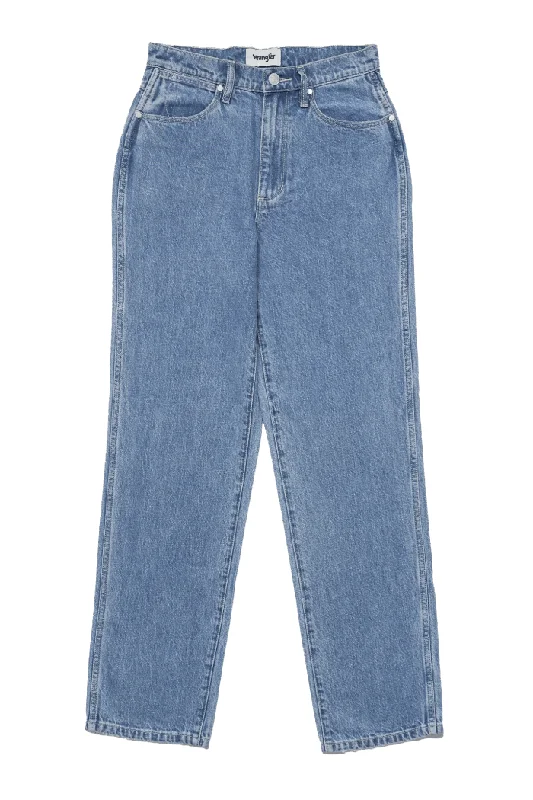 WRANGLER FRANCES MID STRAIGHT JEAN - CONTRABAND Comfortable Dark Wash Jeans