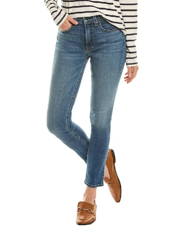 ASKK NY Light Vintage Mid Rise Skinny Jean Chic Rolled Cuff Denim Jeans
