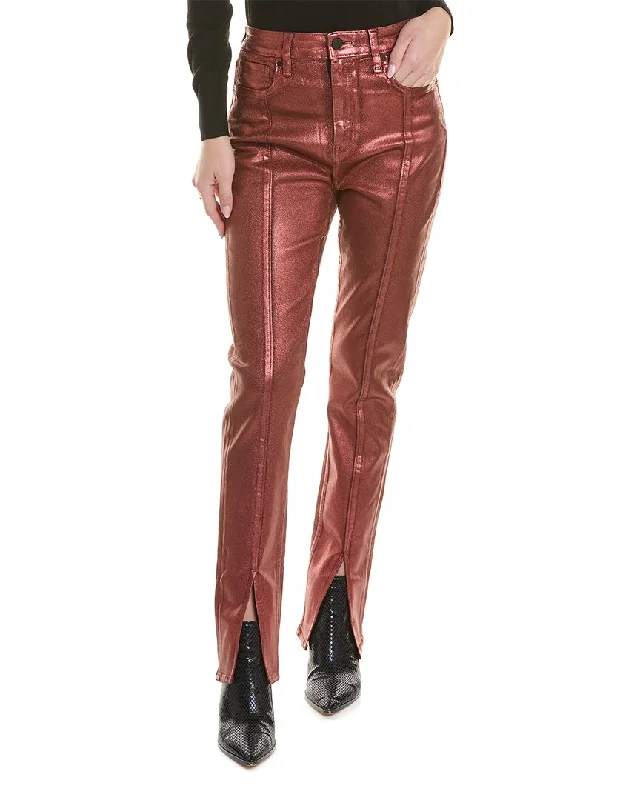 HUDSON Jeans Harlow Ultra High-Rise Cinnamon Glitter Cigarette Jean Fashionable Straight Fit Denim HUDSON Jeans Harlow Ultra High-Rise Cinnamon Glitter Cigarette Jean Fashionable Straight Fit Denim