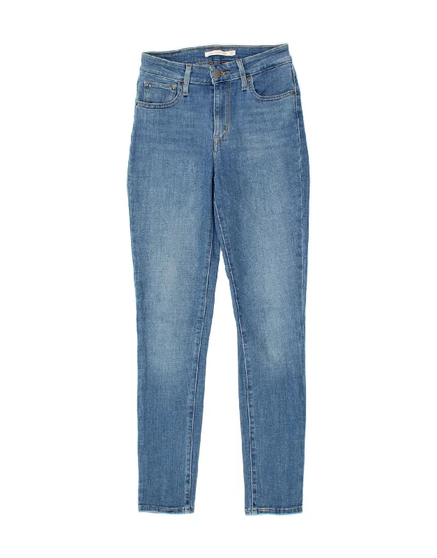 LEVI'S Womens 721 High Rise Skinny Jeans W26 L30 Blue Cotton Comfortable Dark Wash Jeans