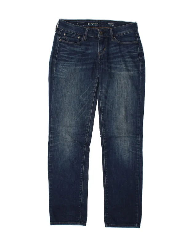 LEVI'S Womens Slight Curve Modern Rise Straight Jeans W25 L30 Navy Blue Cozy Relaxed Fit Jeans