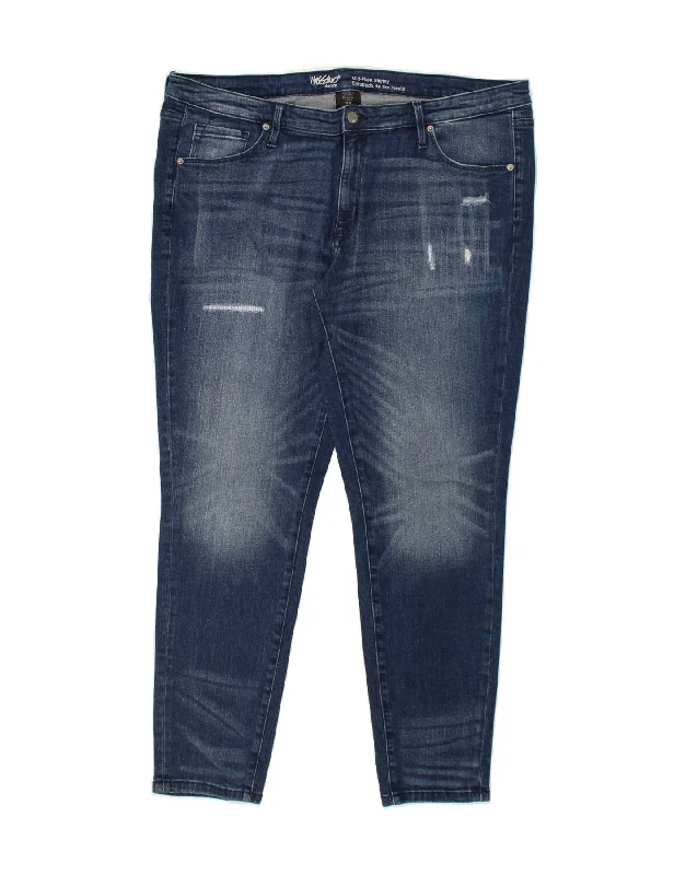 MOSSIMO Womens Mid Rise Skinny Jeans US 18 2XL W34 L30 Blue Cotton Comfortable Stretch Denim Jeans MOSSIMO Womens Mid Rise Skinny Jeans US 18 2XL W34 L30 Blue Cotton Comfortable Stretch Denim Jeans